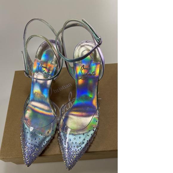 Spikaqueen Strassed Crystal Clear PVC Unicorn ombre Sandals E576 - Picture 7 of 12